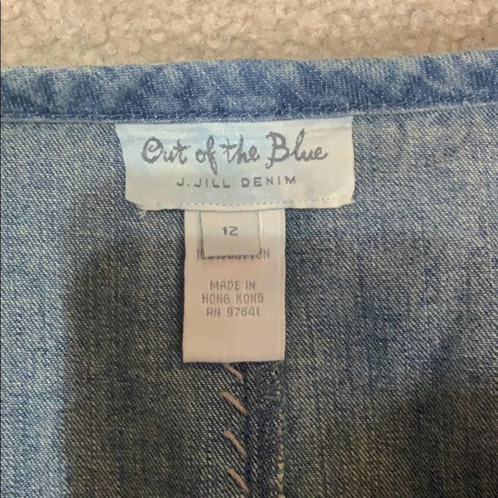 J Jill denim skirt EUC clue size 12 - Picture 2 of 3